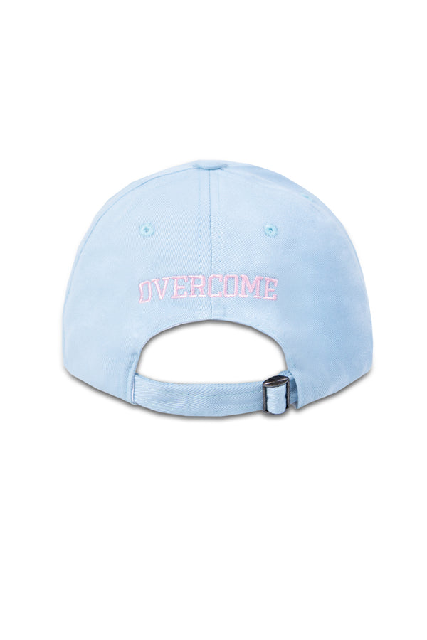 Boné Dad Hat Overcome Minuscript Azul Bebe/Rosa