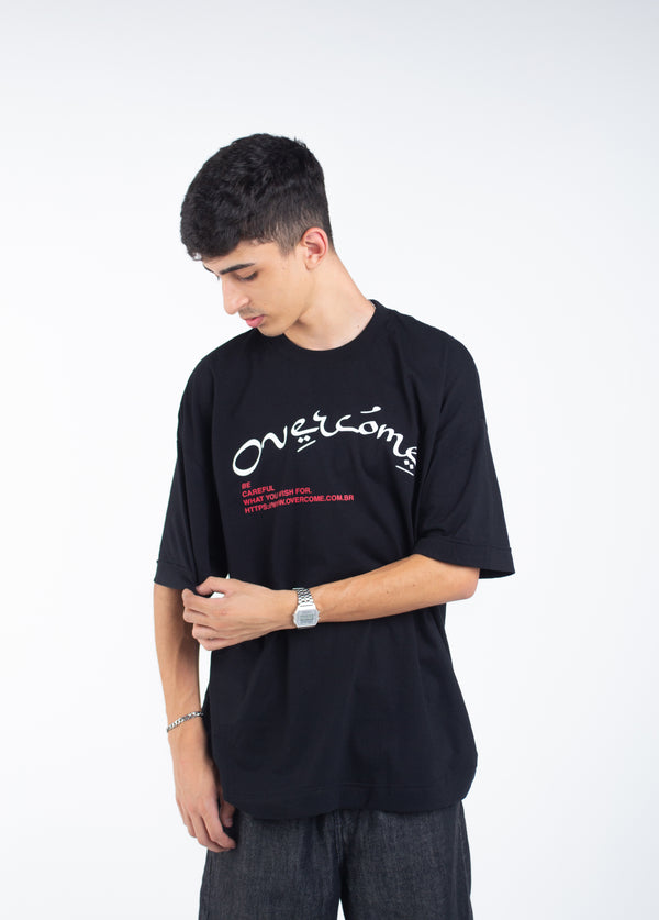 Camiseta Oversized Overcome Wide Open 2.0 Preta