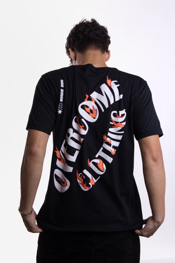 Camiseta Overcome Fire Circle Preta – Overcome ClothingStore