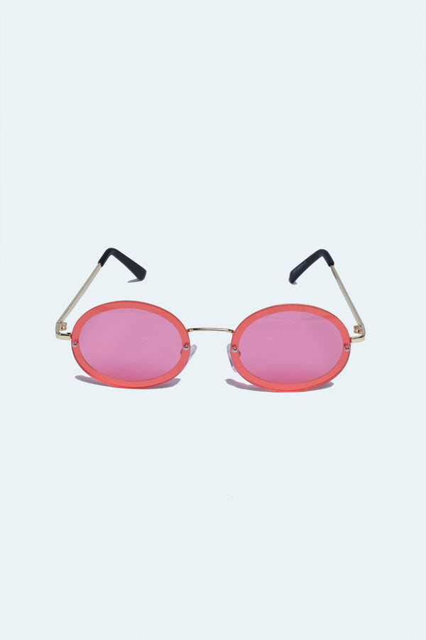 Óculos Vintage "Huncho" Dourado/Rosa