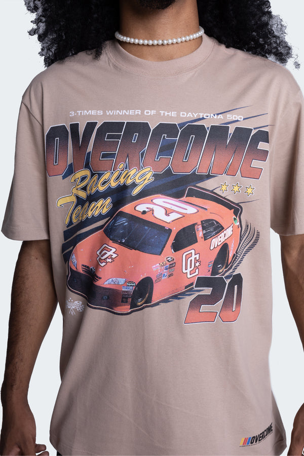 Camiseta Overcome Racing Team Bege