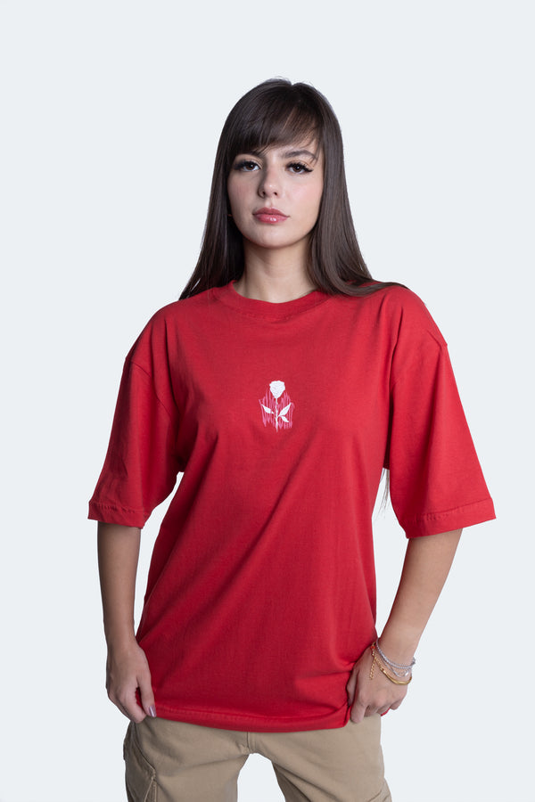 Camiseta Overcome Gothic Rose Vermelha